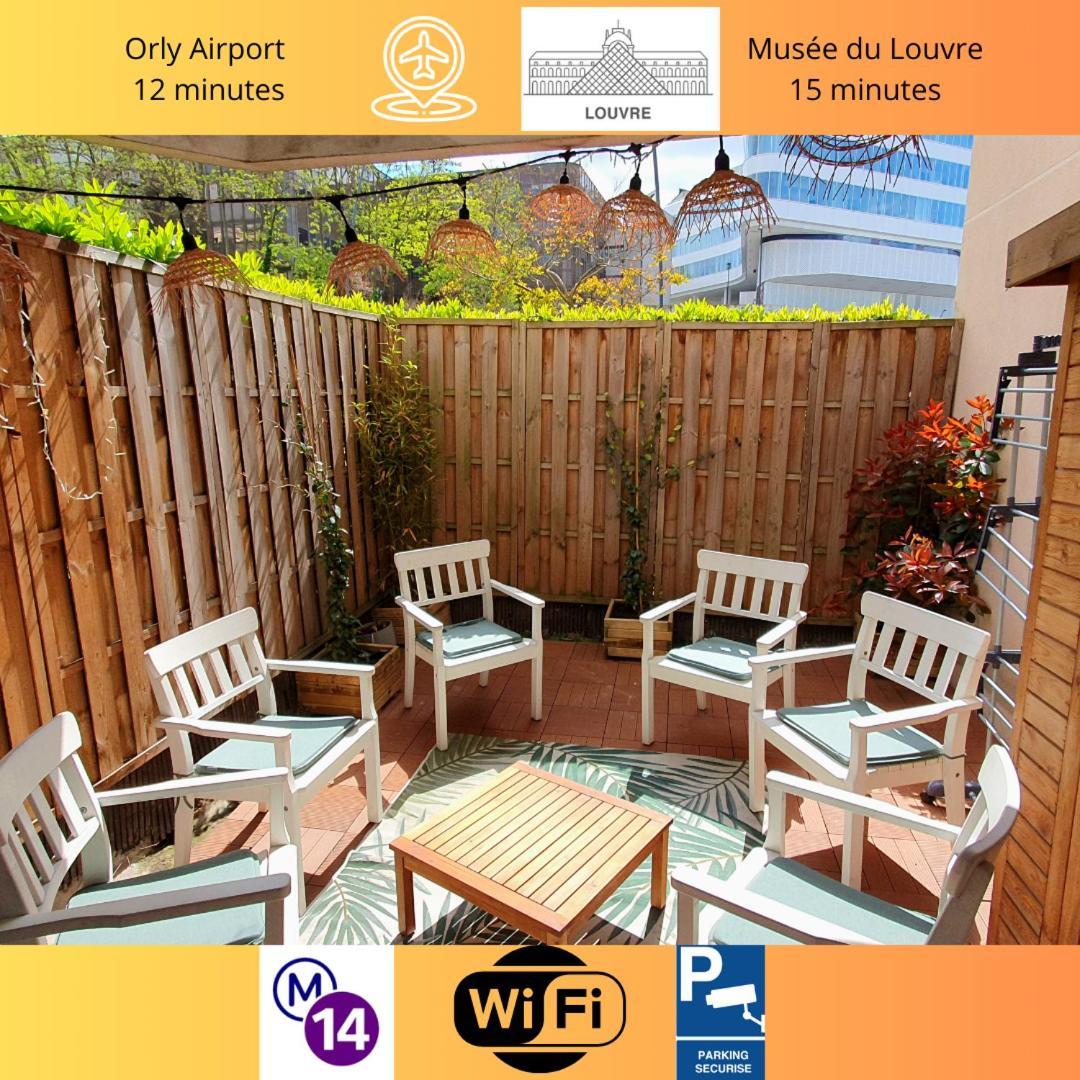 ジャンティイCosy'N Paris - Parking Secure - Metro 14 - Wifi - Terrace - Premium Beddingアパートメント エクステリア 写真